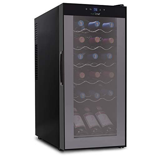 18-Bottle Wine Fridge with Air-Tight Glass Door, Touch Screen