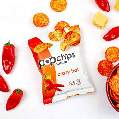 Popchips Popped Chip Snack, Potato, Crazy Hot - 0.7 oz
