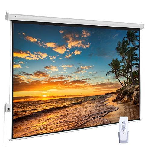 100 inch 16:9 HD Diagonal TV Projector Screen with Remote Control for Home/Office