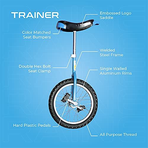 Unify 16′′ Beginner Training Unicycle – (A) Frame, Tubular Oval Steel, Complete Set