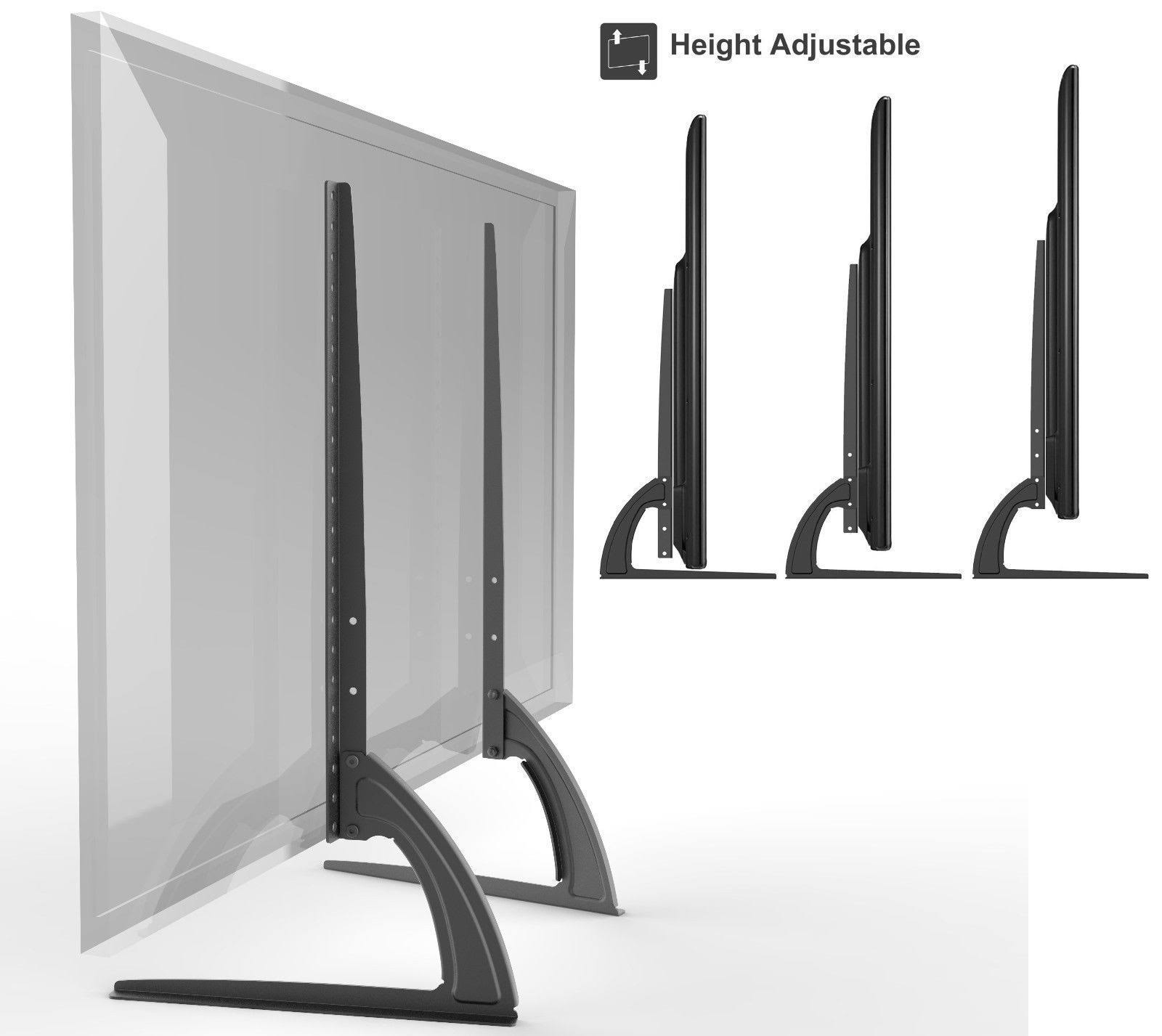 HTA327 Universal Replacement Table Top TV Stand Legs for LED/LCD 37-70 Height Adjustable