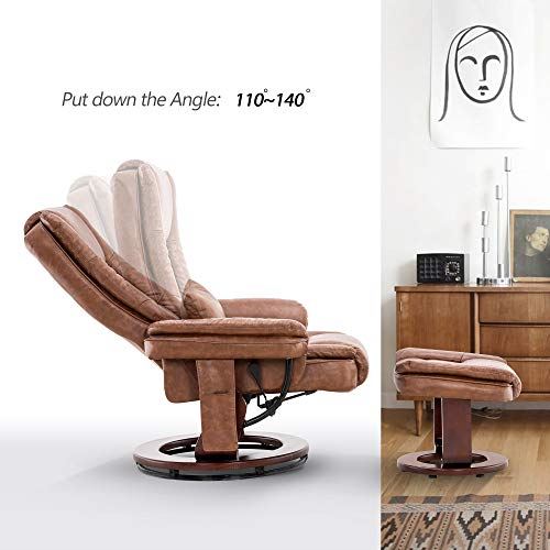 Recliner with Ottoman Chair Accent Recliner Chair with Vibration Massage