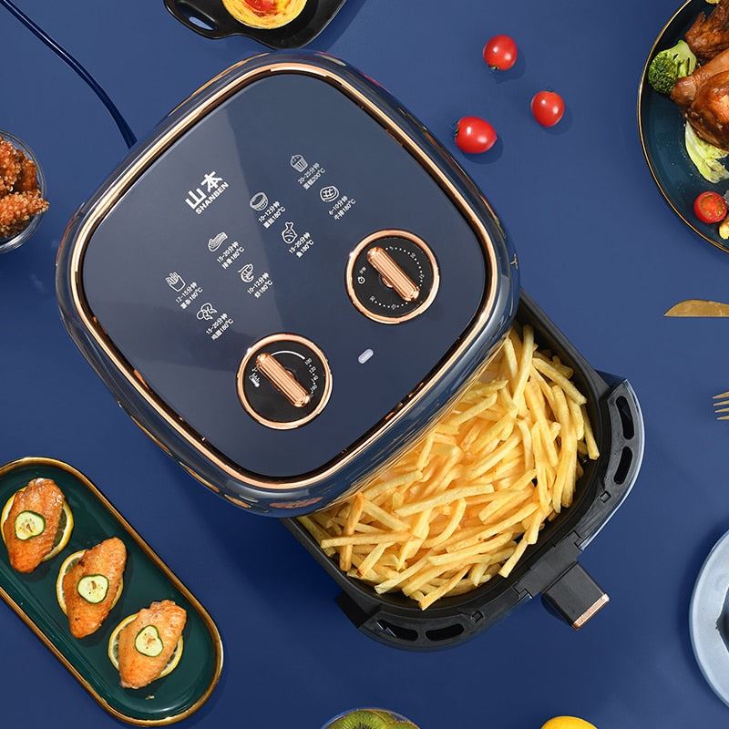 Shanben Air Fryer Electric No Oil Non-stick Frying Pan 6L Fully Automatic Smart Electric Air Fryer