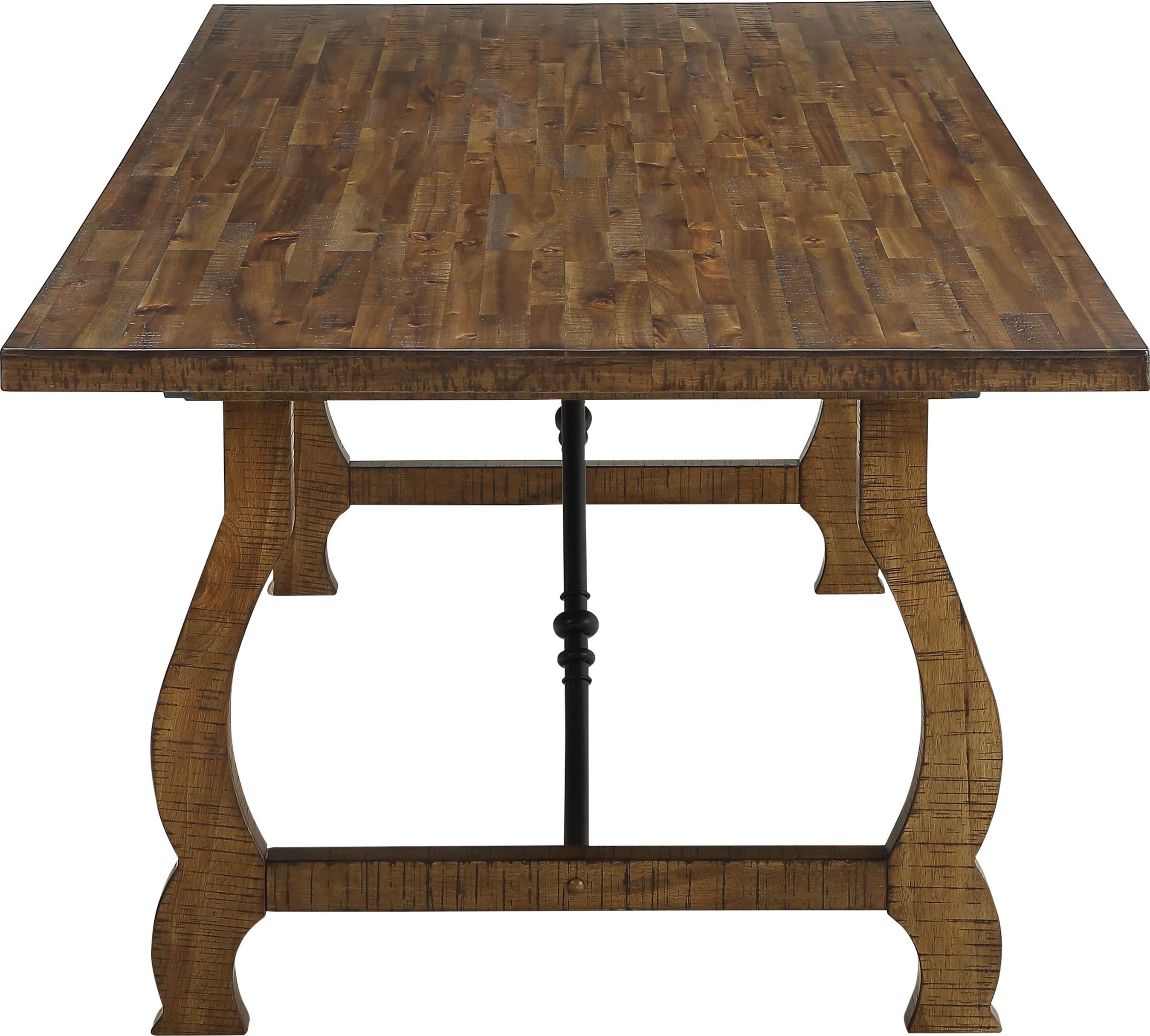 Steve Silver Yuma Distressed Brown Honey Wood Dining Table