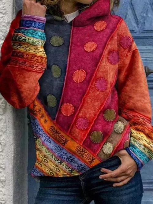 Long Sleeve Casual Striped Crew Neck Sweatshirt