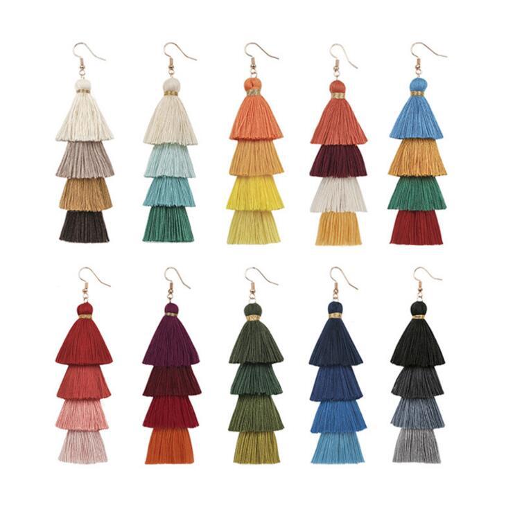 Handmade Colorful Tasseled Bohemia Earrings