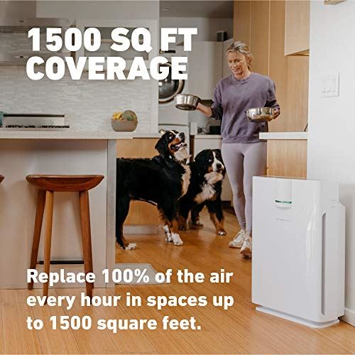 5-in-1 Home Air Purifier with 1500+ Sq Ft Coverage, HSP002 and 13H True HEPA