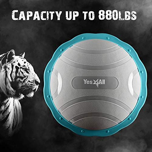 Yes4All Premium Half Ball Balance Trainer/Half Balance Ball Trainer – Gray/Teal)