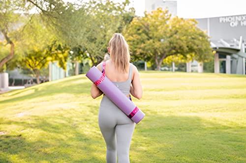 Modern Body Extra Thick Yoga and Fitness Mat �?Natural Eco Friendly Rubber- Tiger Purple
