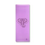 Modern Body Extra Thick Yoga and Fitness Mat 鈥?Natural Eco Friendly Rubber- Elephant  Purple