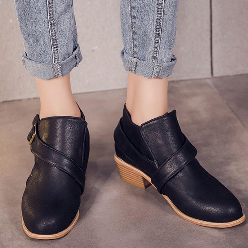 Women  Casual Outdoor Short High Heels Boots