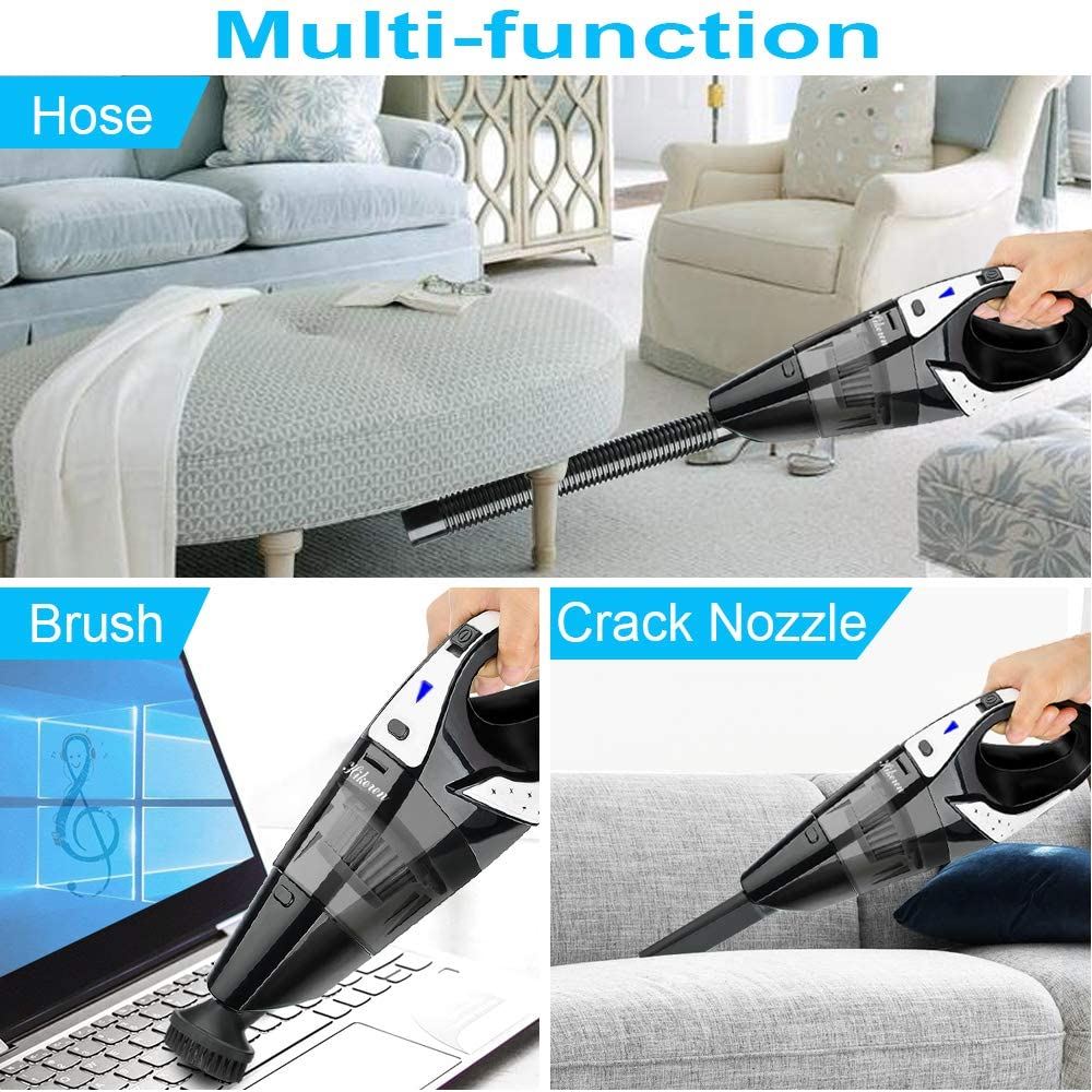 Handheld Vacuum, Hikeren 7Kpa Powerful Suction Wet & Dry Vacuum