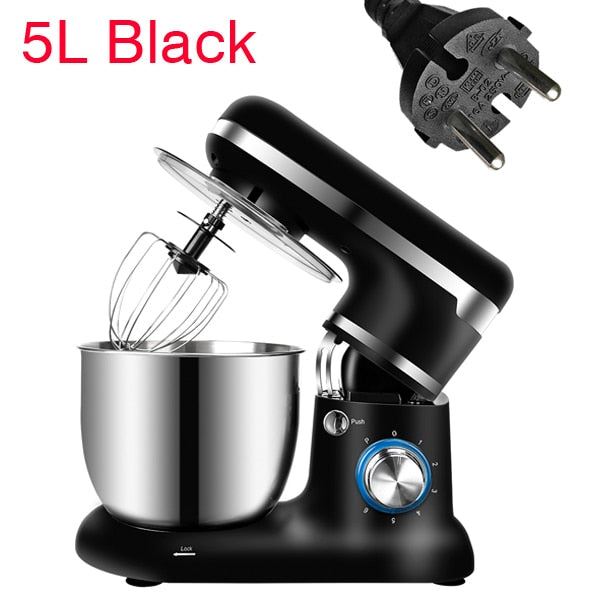 Stand Mixer Stainless Steel Bowl 6-speed Kitchen Food Blender Cream Egg Whisk Cake Dough Kneader