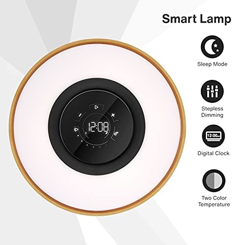 Bedside Lamp with 10W Wireless Charger and TWS Bluetooth Speaker