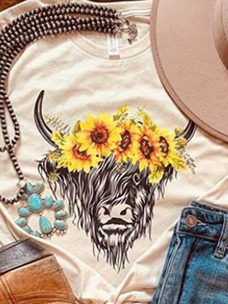 White Floral-Print Floral Casual Shirts & Tops