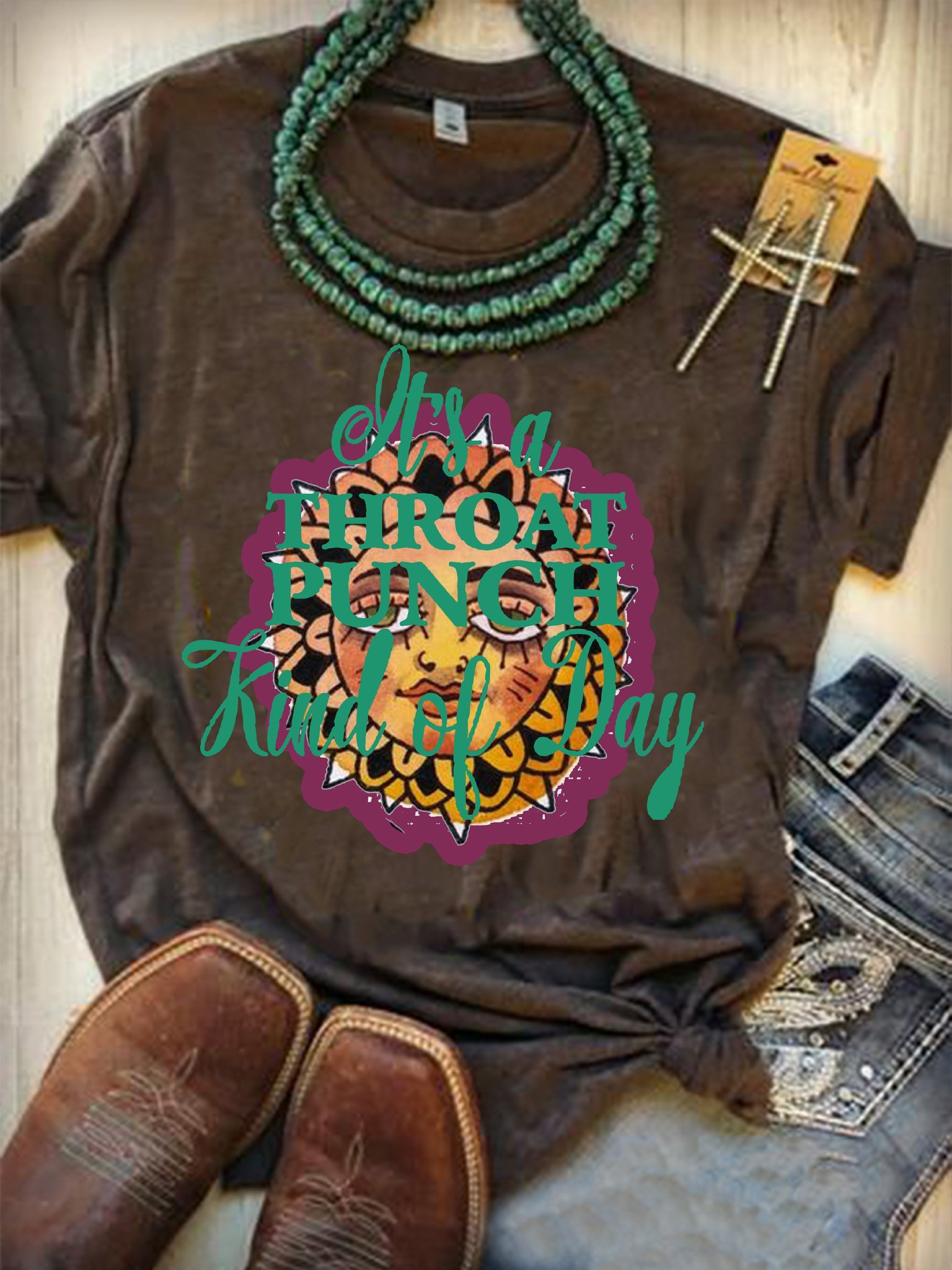 Gray Short Sleeve Letter Shift Crew Neck Shirts & Tops