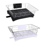 3-Piece Set Removable Stainless Steel Dish Drainer Drying Rack Rust Proof Utensil Holder For Kitchen Counter