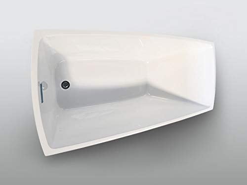 Top Sloping Streamline Pure White Acrylic Freestanding Bathtub Soaking