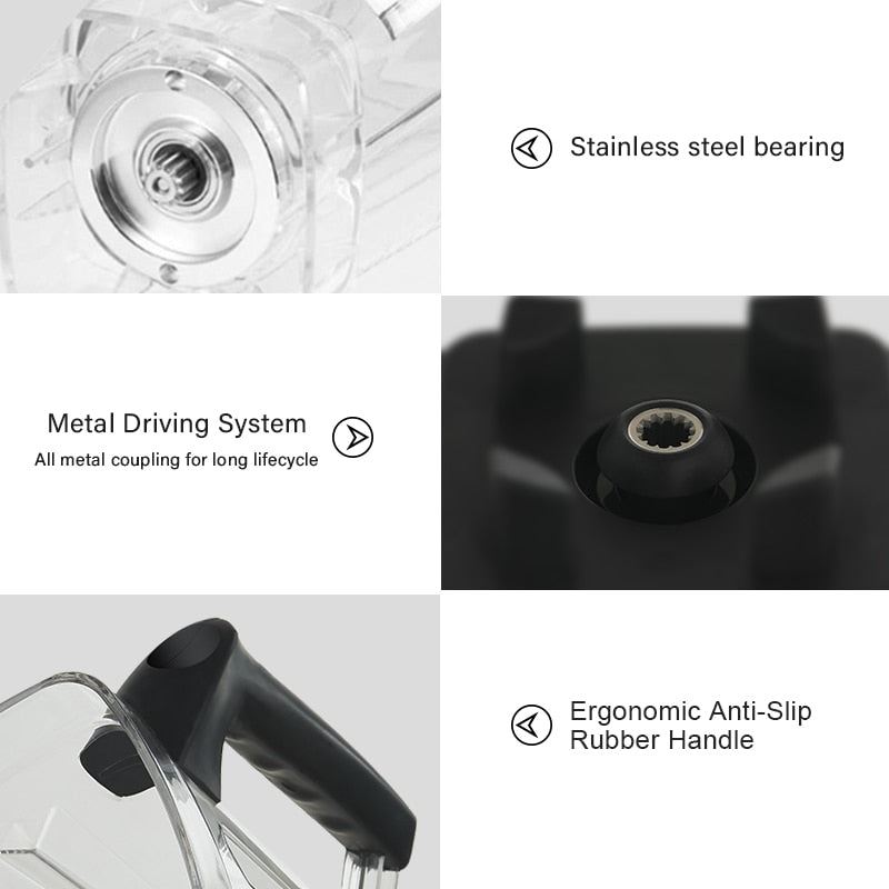 Free 2L Jar 2200W Professional Smart Timer Pre-programed Blender