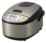 Rice Cooker & Warmer, 3-Cups (uncooked), Stainless Black