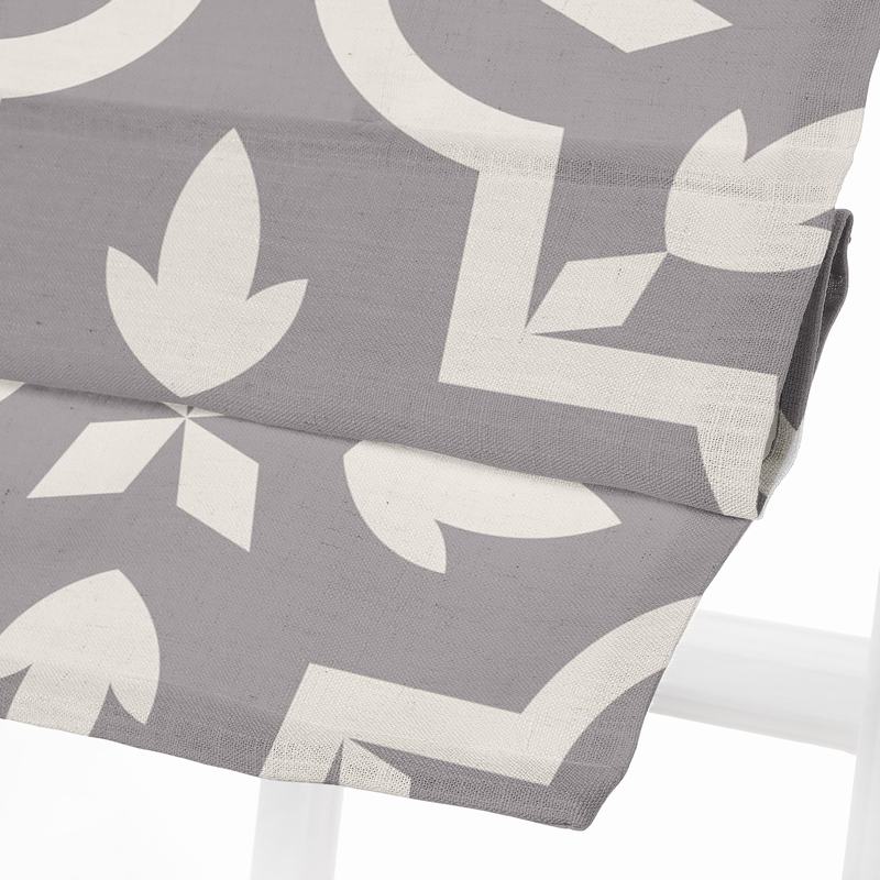 JOYCE Abstract Print Polyester Linen Room Darkening Roman Shade241