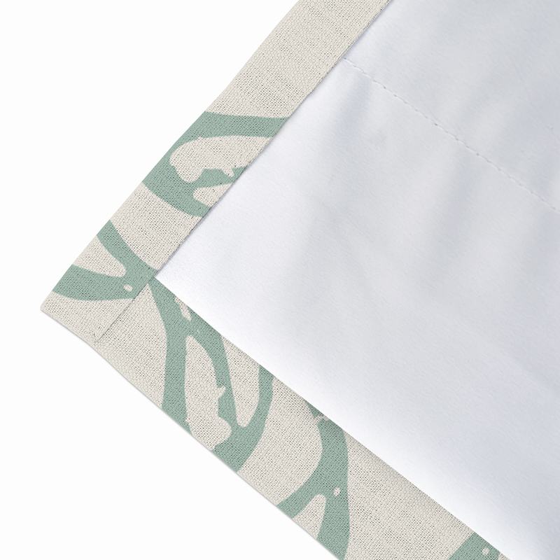 Nature Print Polyester Linen Curtain Drapery CASHMERE