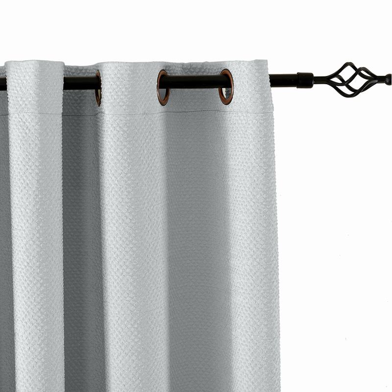 Jacquard Circle Bubble Wrinkle Blackout Curtain Drapery Bella