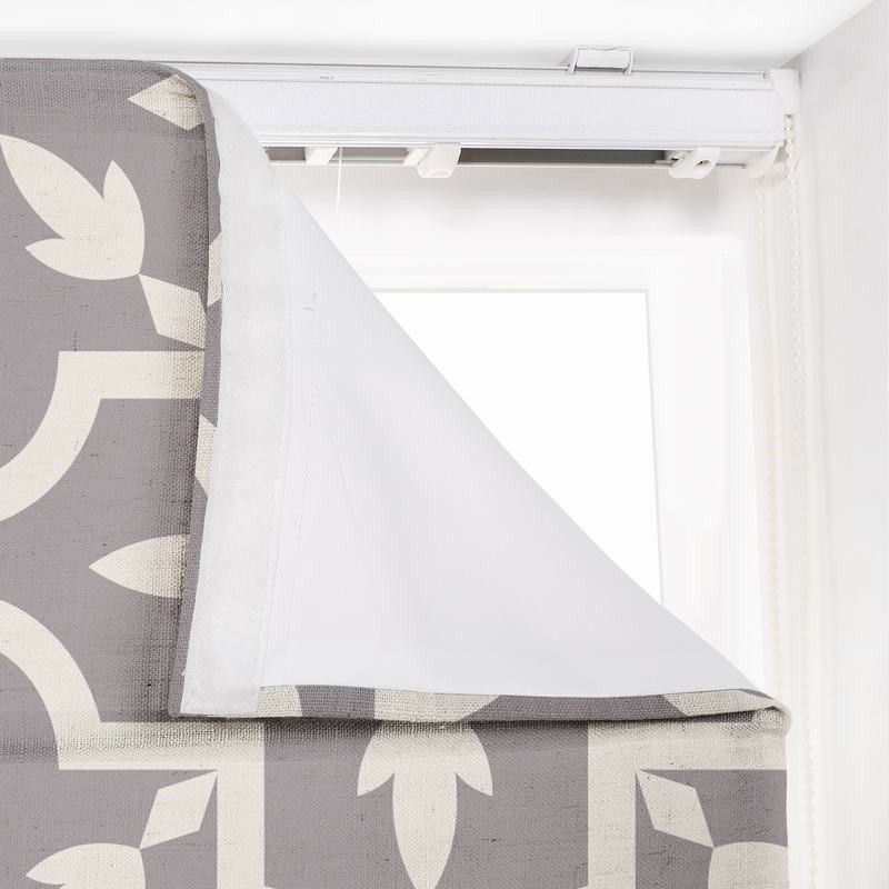 JOYCE Abstract Print Polyester Linen Room Darkening Roman Shade241