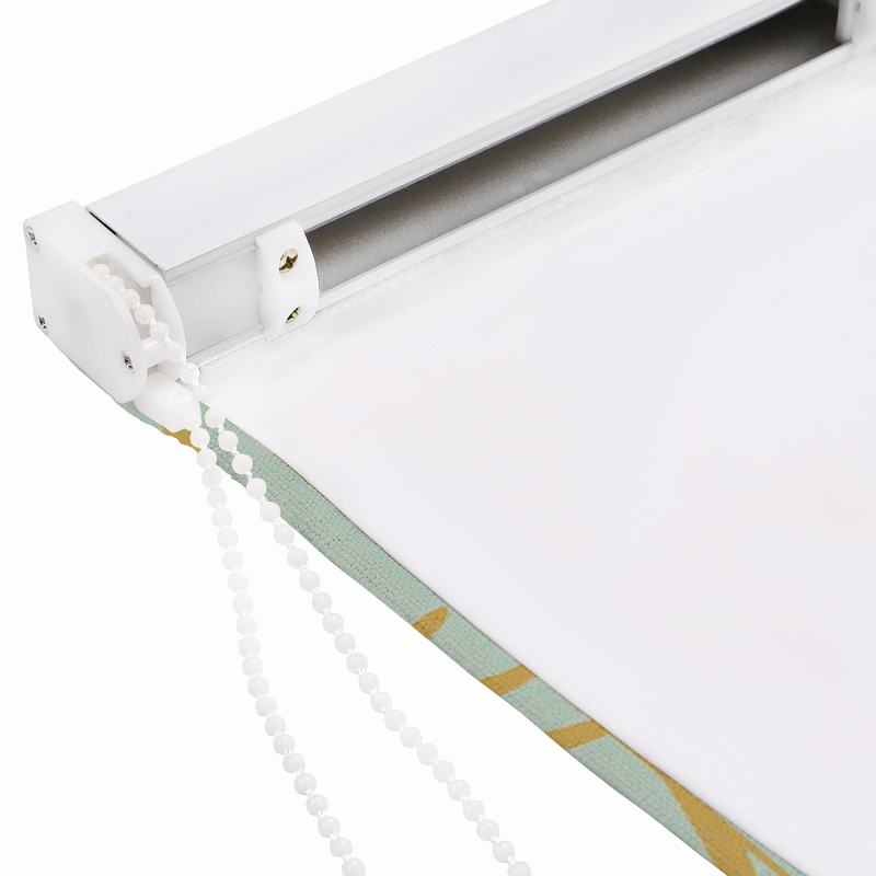 PENELOPE Abstract Print Polyester Linen Room Darkening Roman Shade