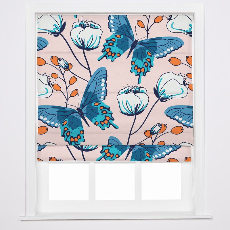 ALICE Nature Print Polyester Linen Roman Shade