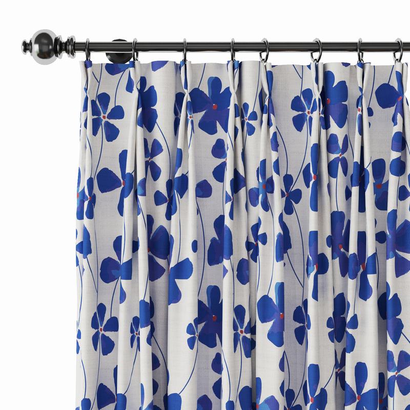 Abstract Print Polyester Linen Curtain Drapery CHARLIE