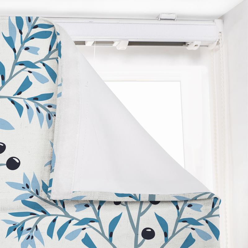 CASSANDRA Floral Print Polyester Linen Roman Shade