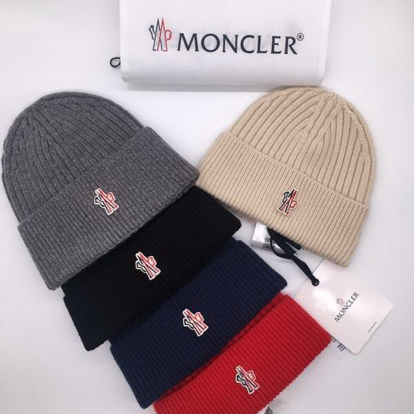 官网同步20秋季最新款-Moncler新款毛线针织帽子，专柜同步，冬季必备款