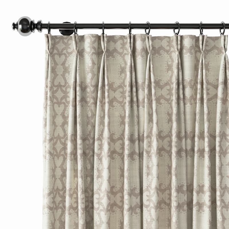 Geometric Print Polyester Linen Curtain Drapery SUMA