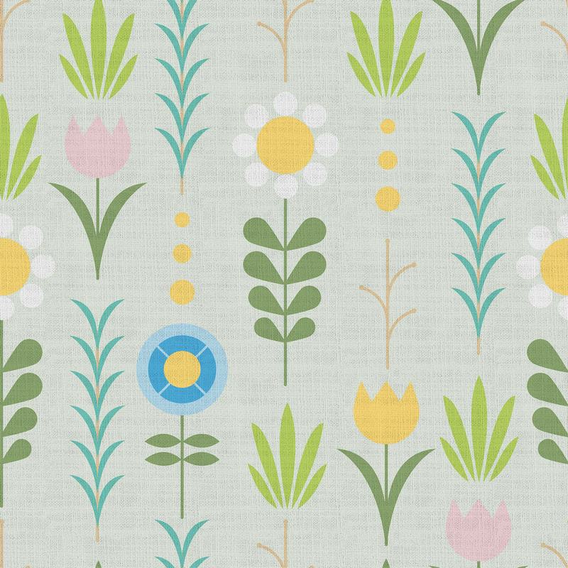 Nature Print Polyester Linen Curtain Drapery SOREN