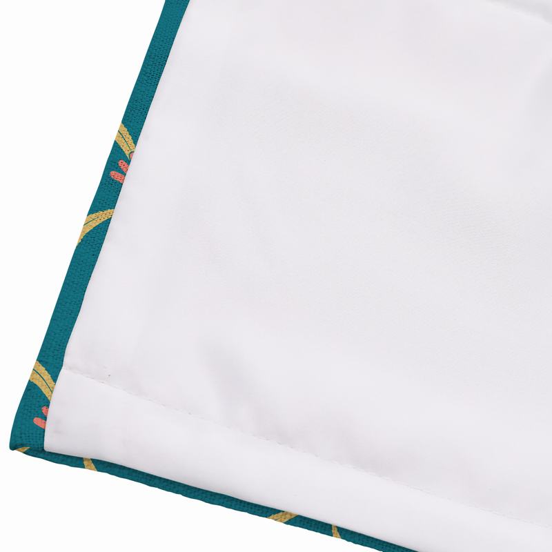 EMILIA Abstract Print Polyester Linen Room Darkening Roman Shade