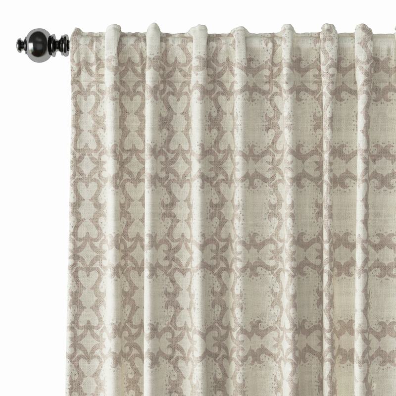 Geometric Print Polyester Linen Curtain Drapery SUMA