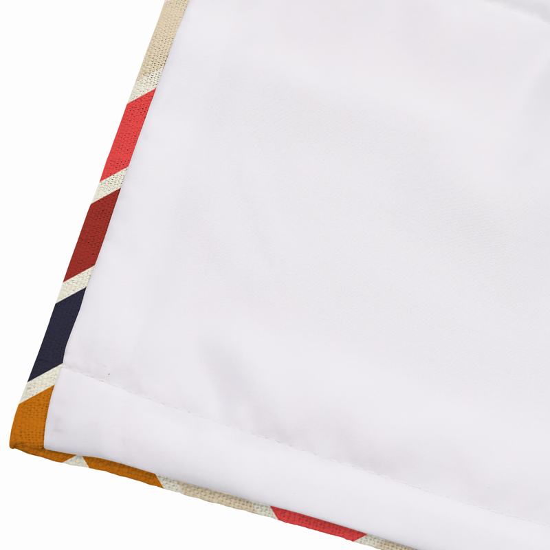 BARBARA Abstract Print Polyester Linen Roman Shade