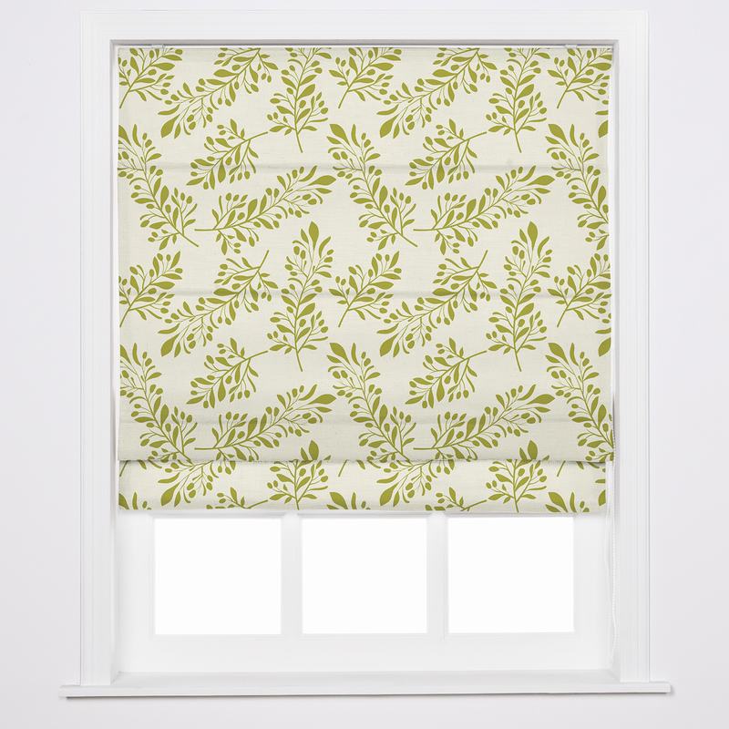 JASPER Nature Print Polyester Linen Roman Shade