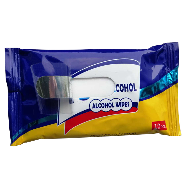 Alibaba select 10pcs in pouch 75% Alcohol Disinfectant Wipes for US/EU market