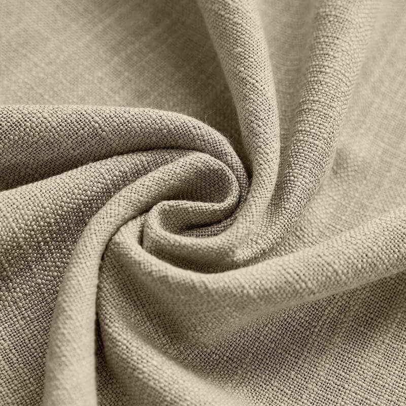 CUSTOM Liz Rosy Brown Polyester Linen Curtain Drapery with Lined