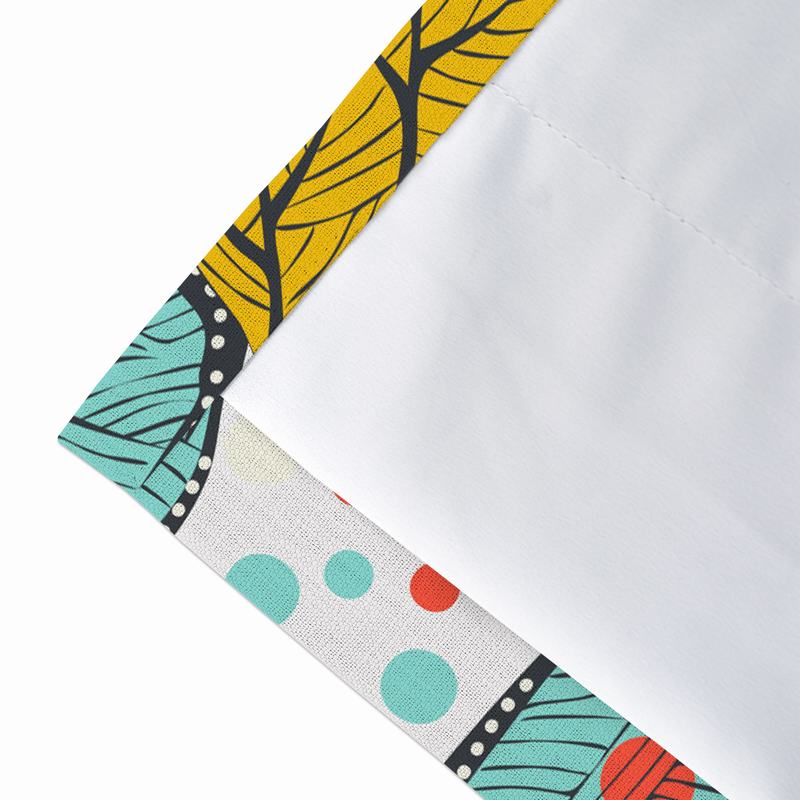 Abstract Print Polyester Linen Curtain Drapery ELOISE