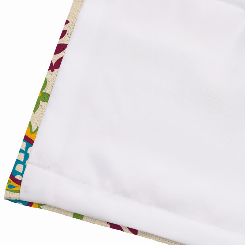 ABBY Paisley Print Polyester Linen Roman Shade