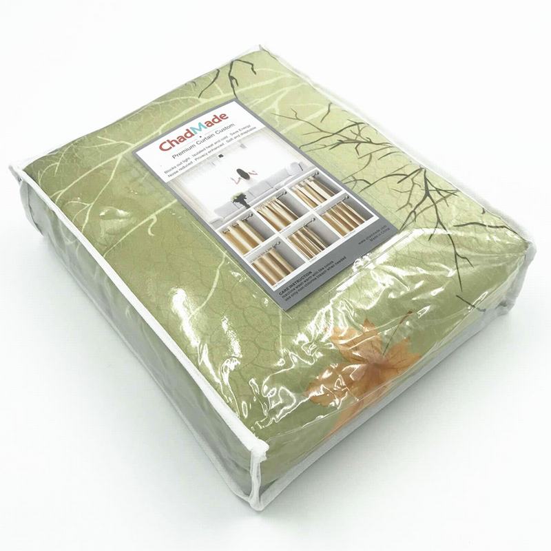 Maple Leaf Print Polyester Window Drapery Curtain AVA