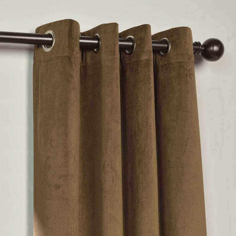 CUSTOM Birkin Sable Velvet Curtain Drapery With Lining For Traverse Rod Pole or Track