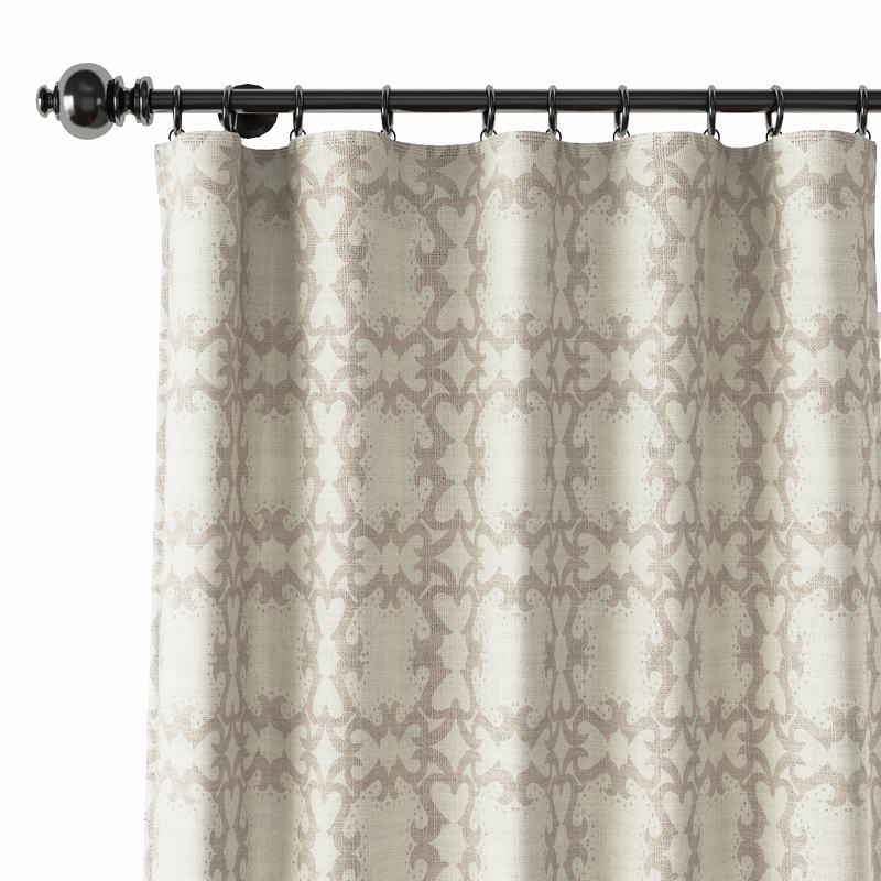 Geometric Print Polyester Linen Curtain Drapery SUMA