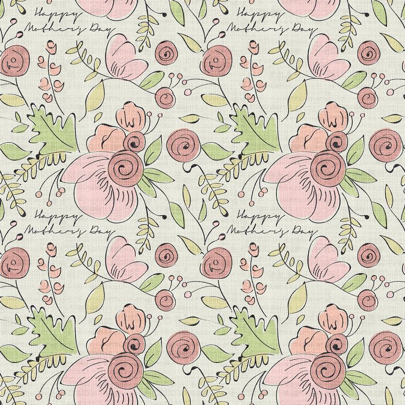 Floral Print Polyester Linen Curtain Drapery PIRATE