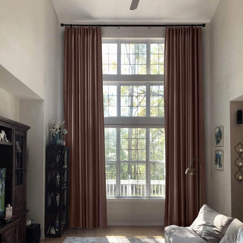 Extra Long Loft Drape Thermal Insulated Blackout Curtain Heavy Weight PAZ