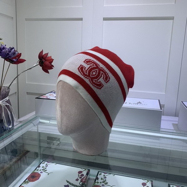 官网同步20秋季最新款-Chanel新款毛线针织帽子，专柜同步，冬季必备款