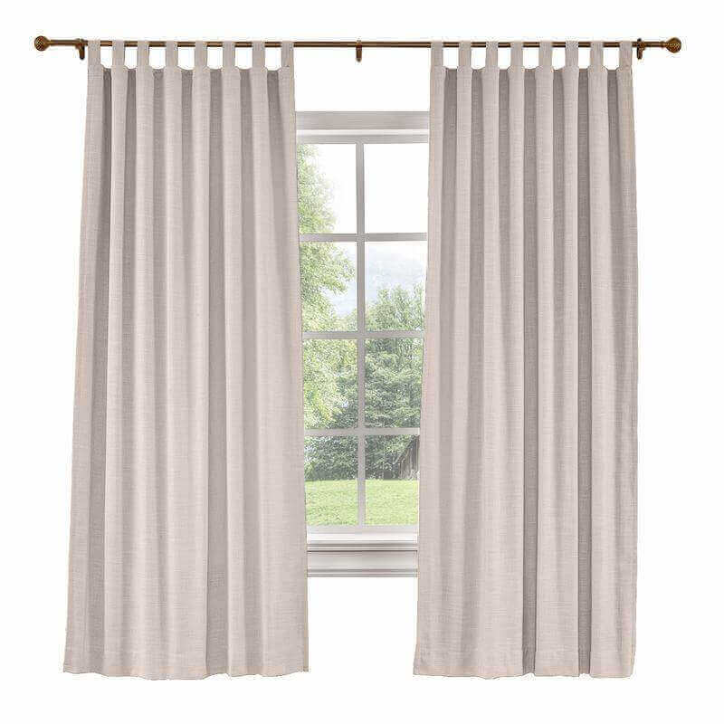 CUSTOM Liz Pink Lemonade Polyester Linen Curtain Drapery with Lined